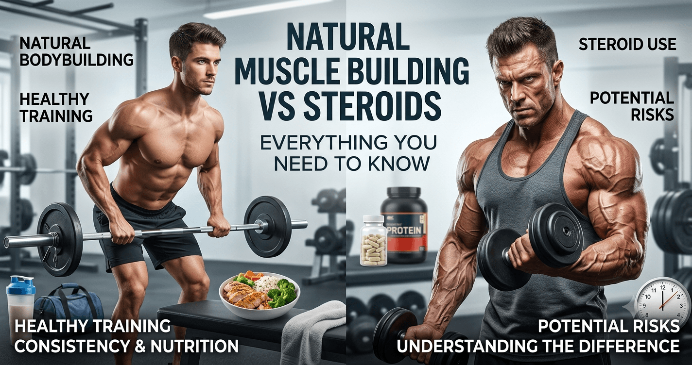 Natural muscle building and steroid comparison for fitness and bodybuilding